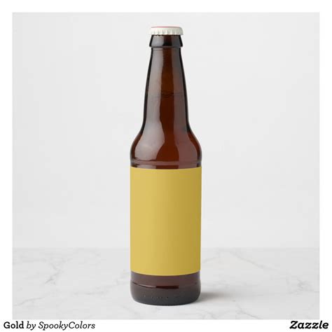 Gold Beer Bottle Label | Zazzle | Beer bottle labels, Bottle labels, Beer bottle