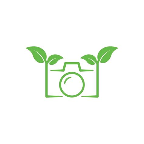 Premium Vector | Nature photography, leaf nature camera photo. Vector icon logo template