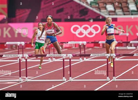 Dalilah Muhammad from USA during 400 meter hurdles for women at the ...