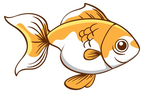 Free Cartoon Goldfish Clipart Vector