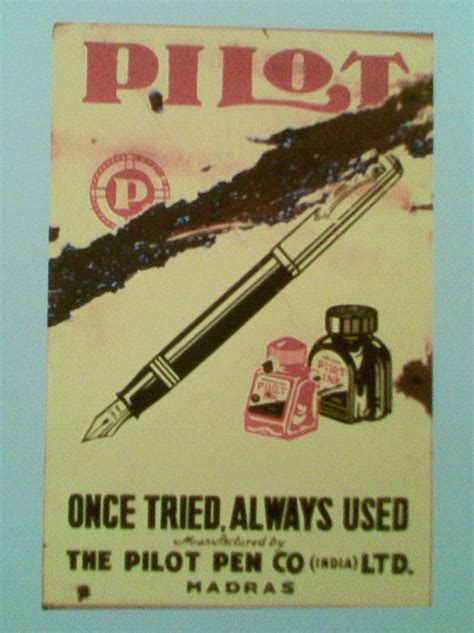 Pilot Pen, our constant companion in school days | Vintage advertising posters, Vintage ...