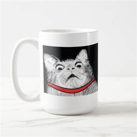 Surprised Cat Gasp Meme - Mug | Zazzle.com