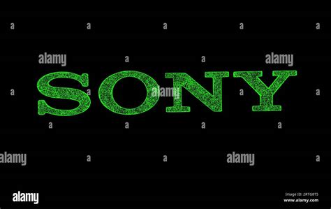 3D SONY logo on black background. Games and Entertainment concept. Entertainment industry ...