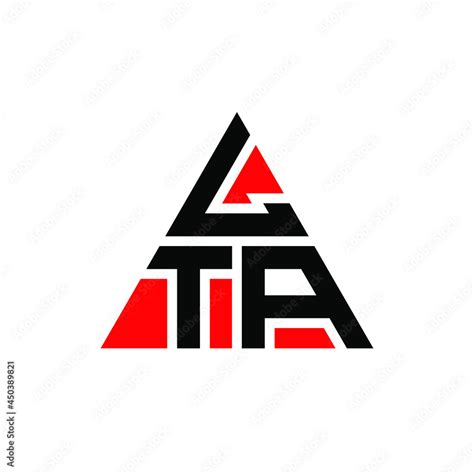 LTA triangle letter logo design with triangle shape. LTA triangle logo ...