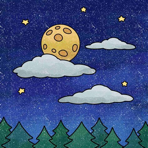 How to Draw a Night Sky - HelloArtsy