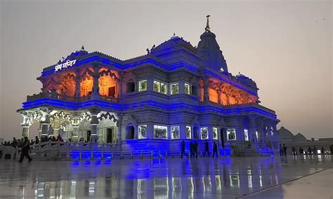 50 Best Prem Mandir Vrindavan Images, Prem Mandir Night View Photos.