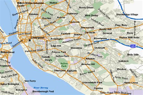 Maps of Liverpool, UK - Free Printable Maps