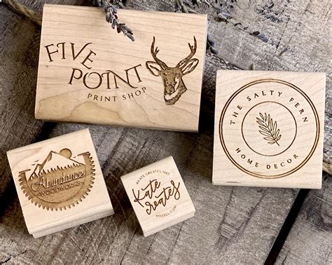 Wood Engraved Custom Logo Stamp | Stamped with Love