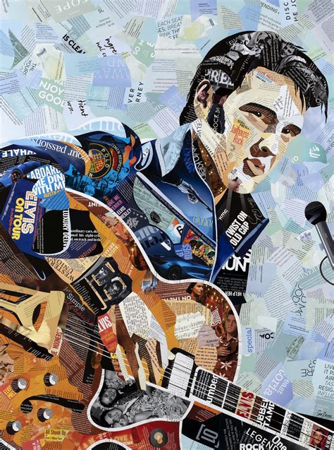 Elvis Rocks - Original Collage - Art Lovers Australia