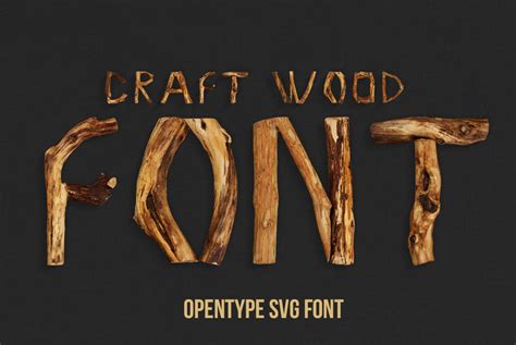 Craft Wood Font. OpenType Typeface | Handmadefont.com