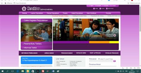 Cara Login Library Gunadarma