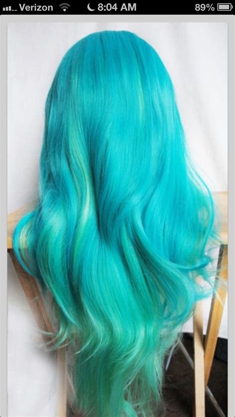 aqua blue color hair - Kirby Spellman