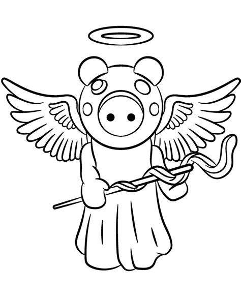 Piggy Angel coloring sheet Roblox