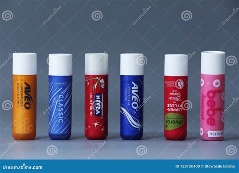 Lip balms, copy space editorial image. Image of cosmetic - 123120400