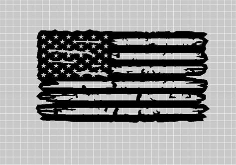 Tattered and Torn American Flag DXF SVG - Etsy Norway