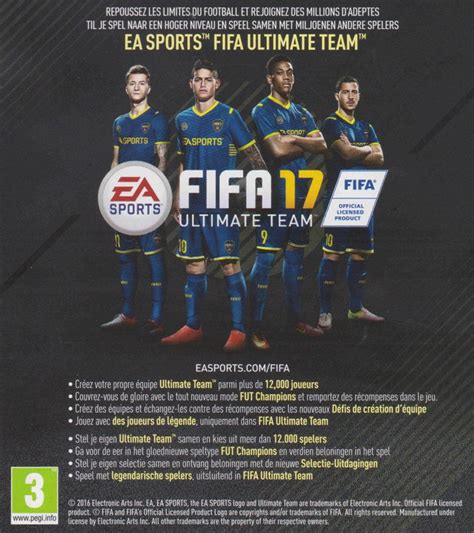 FIFA 17 cover or packaging material - MobyGames