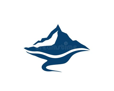 Mountain and Water Logo Business Template Vector Stock Vector - Illustration of clean, nature ...