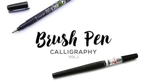 Brush Pen Calligraphy | Vol.1 - YouTube