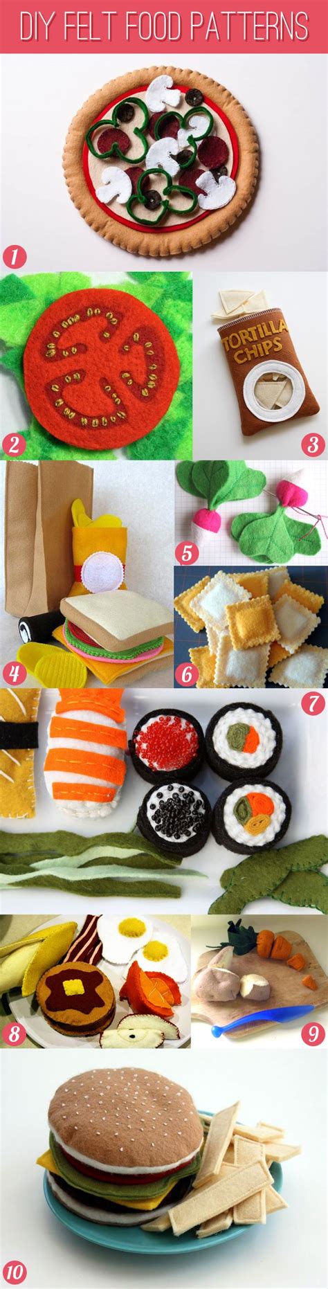 Felt Food Patterns - Fun Crafts Kids