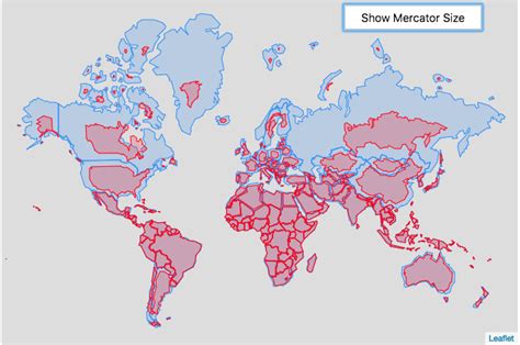 Real Country Sizes Shown on Mercator Projection (Updated) - Engaging Data