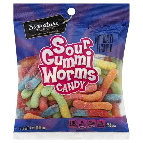 Signature Select Sour Gummi Worms Candy (7 oz) - Instacart