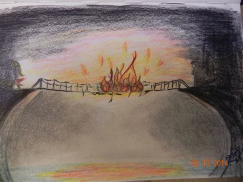 Burning Bridges, Drawing/illustration for sale by GOTMuses - Foundmyself