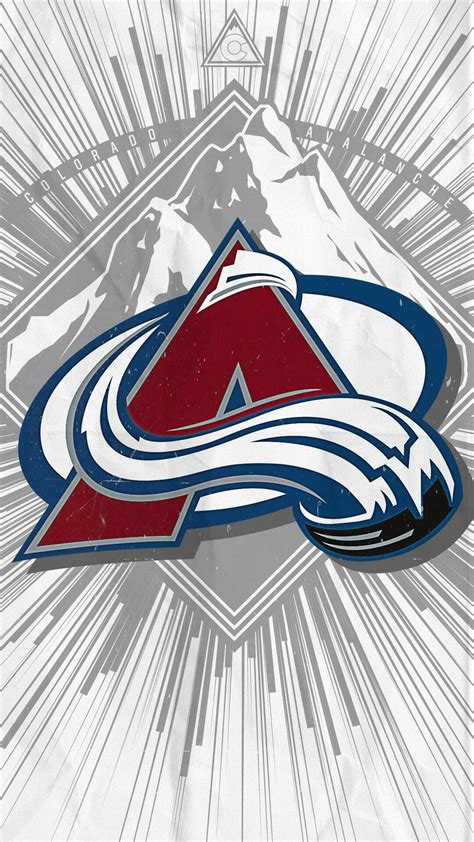 Colorado Avalanche Poster with Mountain Background