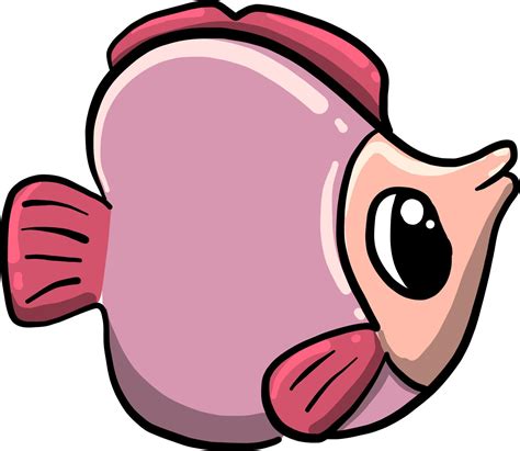 Pink fish, illustration, vector on white background 13599050 Vector Art ...