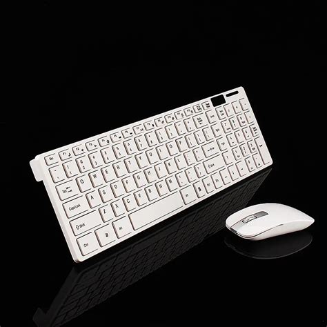 1 set Slim Wireless Keyboard and Cordless Optical Mouse for PC Laptop Win7/8/10-in Keyboard ...