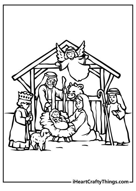 Nativity Coloring Book Pages