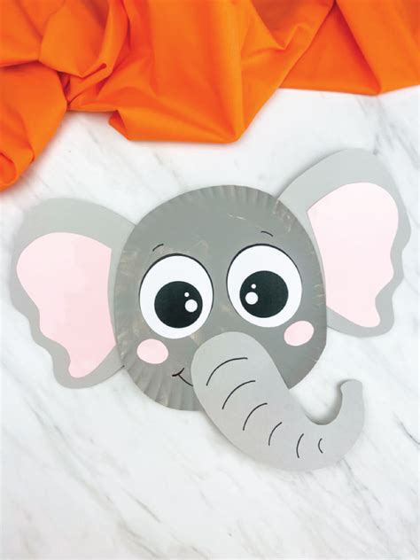 Elephant Paper Plate Craft For Kids [Free Template]