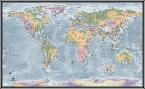 World Topographical Map