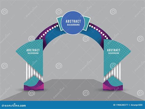 Exhibition Stand Gate Entrance Vector with for Mock Up Event Display, Arch Design Stock Vector ...