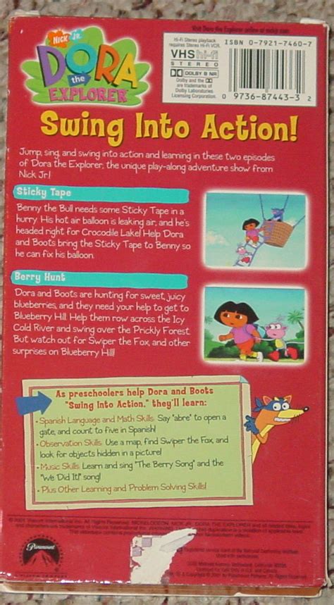 Vhs Dora The Explorer Swing Into Action and 50 similar items