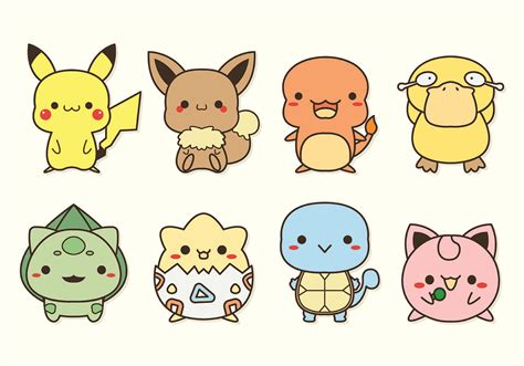 Cute Pokemon Vector Art, Icons, and Graphics for Free Download