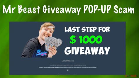 Remove Mr Beast Giveaway POP-UP Scam (fake) - virus