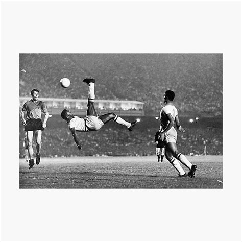 "PELE LEGENDARY "BICYCLE KICK" BLACK AND WHITE" Photographic Print for ...