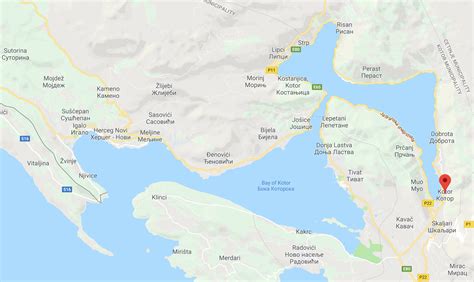 Tourist Map Of Kotor Montenegro