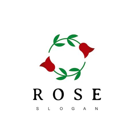 Rose flower logo design template | Premium Vector