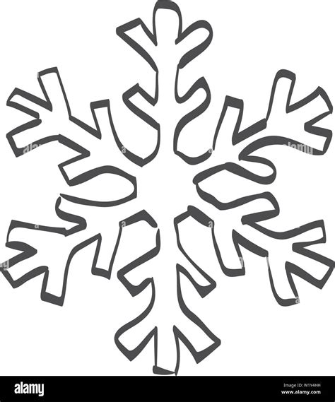 Snowflake icon in doodle sketch lines. Nature snowflakes winter December Stock Vector Image ...