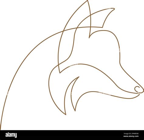 Wolf line art logo design Stock Vector Image & Art - Alamy