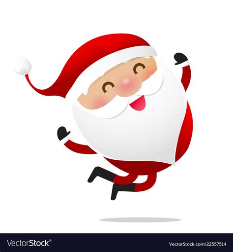 Happy Christmas Character Santa Claus Cartoon 016 Vector Image - Riset