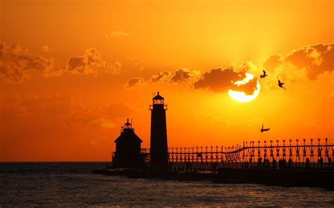 Lighthouse Sunset Wallpapers - Top Free Lighthouse Sunset Backgrounds ...