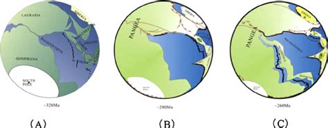 Evolution of the Paleo-Tethys Ocean from ∼ 320 Ma to 260 Ma (simplified... | Download Scientific ...