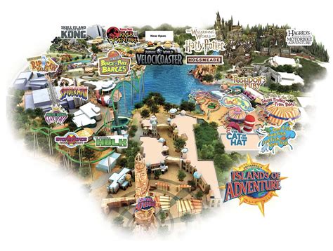 Universal Studios Islands Of Adventure Map - Vikky Jerrilyn