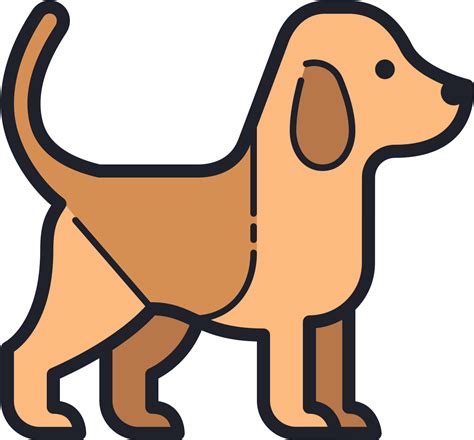 There Is A Side View Of A Dog Shape With A Short Tail - Dog Clipart ...