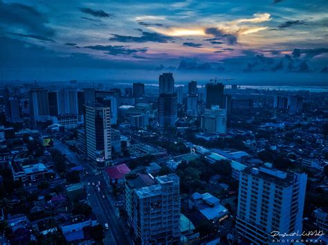 Spectacular Golden Hour Aerial View of Cebu City