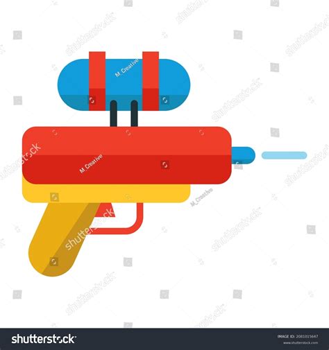 Water Gun Flat Clipart Vector Illustration Stock Vector (Royalty Free ...