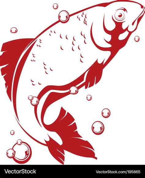 Jumping fish Royalty Free Vector Image - VectorStock