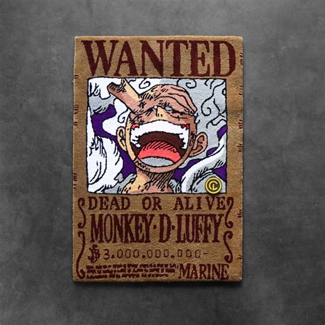 LUFFY GEAR 5 WANTED POSTER - Locarpet Craft